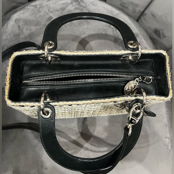 Lady Dior bag in rare metallic tweed - Picture 10 of 17